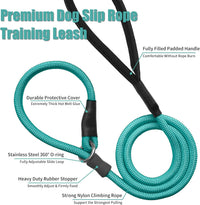Strong Slip Rope Dog Training Leash - 1/2" x 6ft / Green - image 3