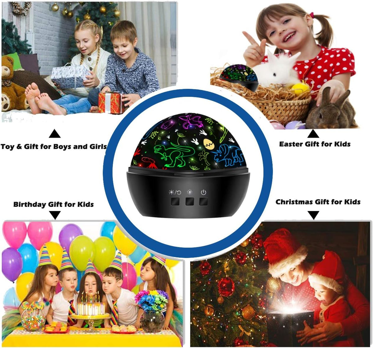 Dinosaur Night Light Toys for 3-8 Year Old Boys - Black - image 4
