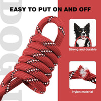 Slip Lead Dog Leash Reflective Training Durable Braided Rope Leashes – Essentials for Dogs - Red / 1PC Large 1/2in x 6ft - image 2