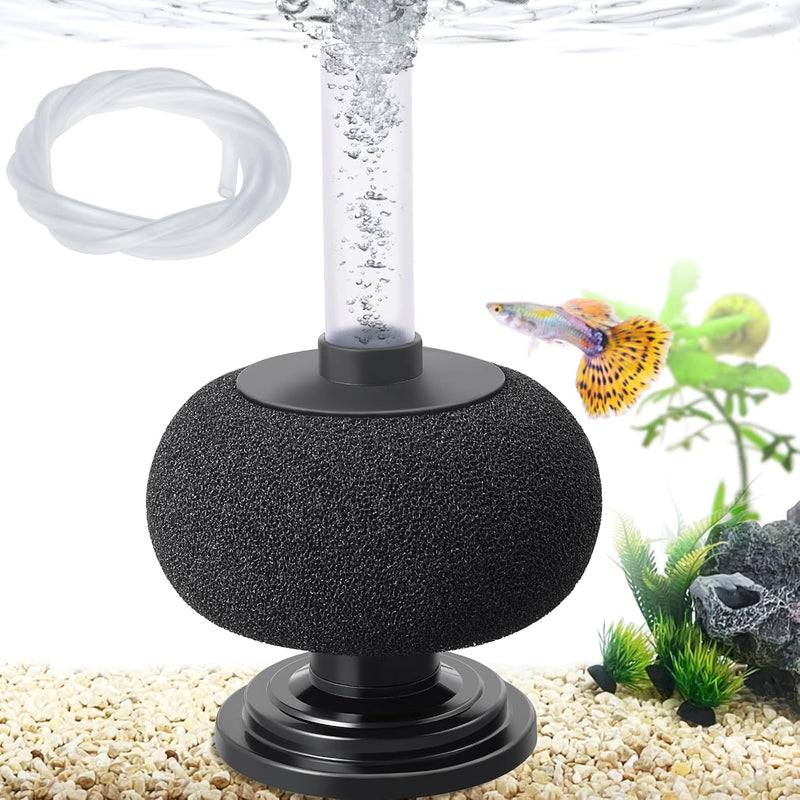 HITOP 2 Pack Aquarium Bio Sponge Filter: Diameter 2.5in Mini - Large 4in-1pack