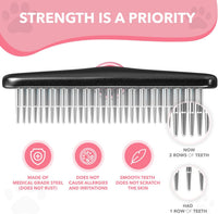 DOGI Deshedding Brush, Undercoat Rake for Dogs, Cats, Matted - Pink - image 4