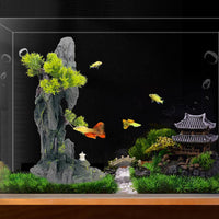 Extra Large Aquarium Decorations Large Fish Tank Rocks Hideout – Essentials for Fish - Tall Cypress Mountain View - image 2