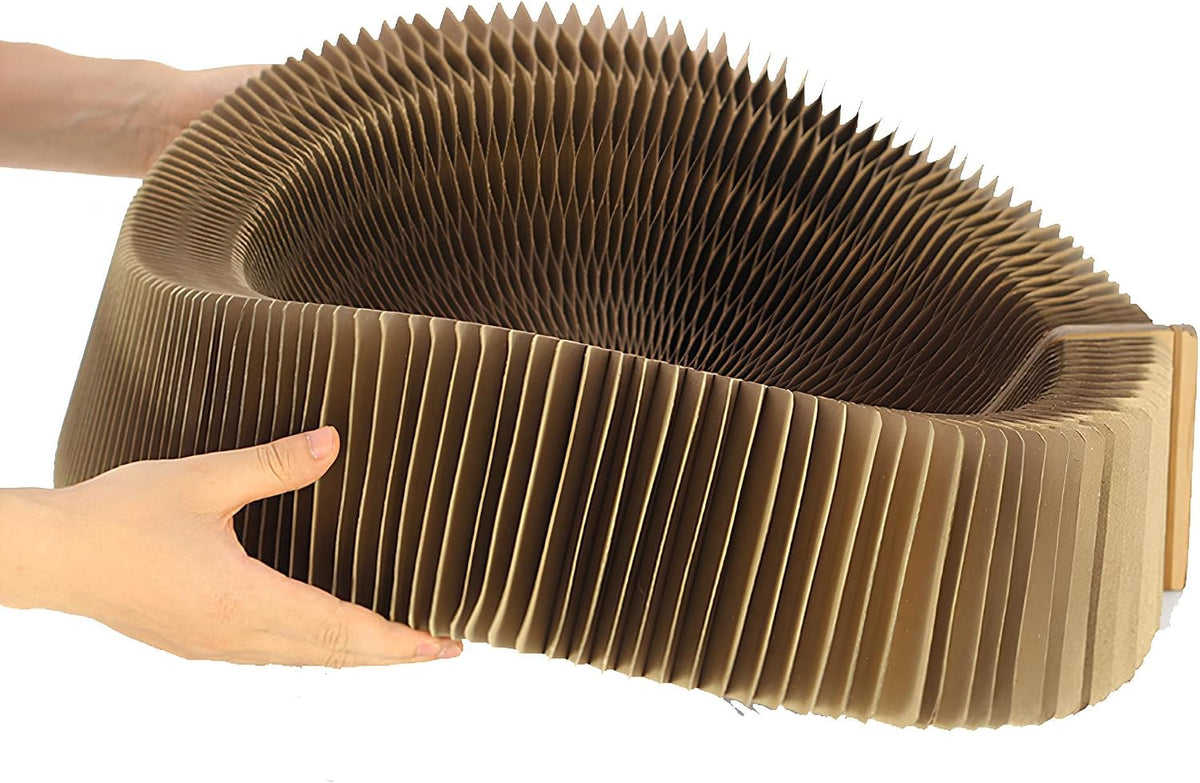 Cat Scratcher Lounge Bed, Collapsible Round Shape for Big Cat - image 3