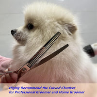 Curved Dog Grooming Scissors, Trimming Face and Paws. - Curved Chunker / 7.0" - image 4