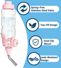Vannon Water Bottle for Small Animals - 34oz / Pink - image 4