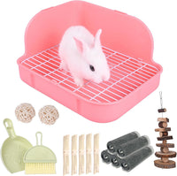 RUBYHOME Rabbit Litter Box Toilet - Pink