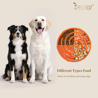 JASGOOD Slow Feeder Dogs Bowl for Large Medium Dogs - Large / Q-orange - image 4