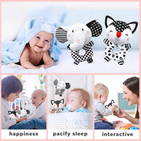 XIXILAND Baby Rattles 0-6 Months Newborn Toys Infant Toys 0-3 Months - Black&White-6 - image 4