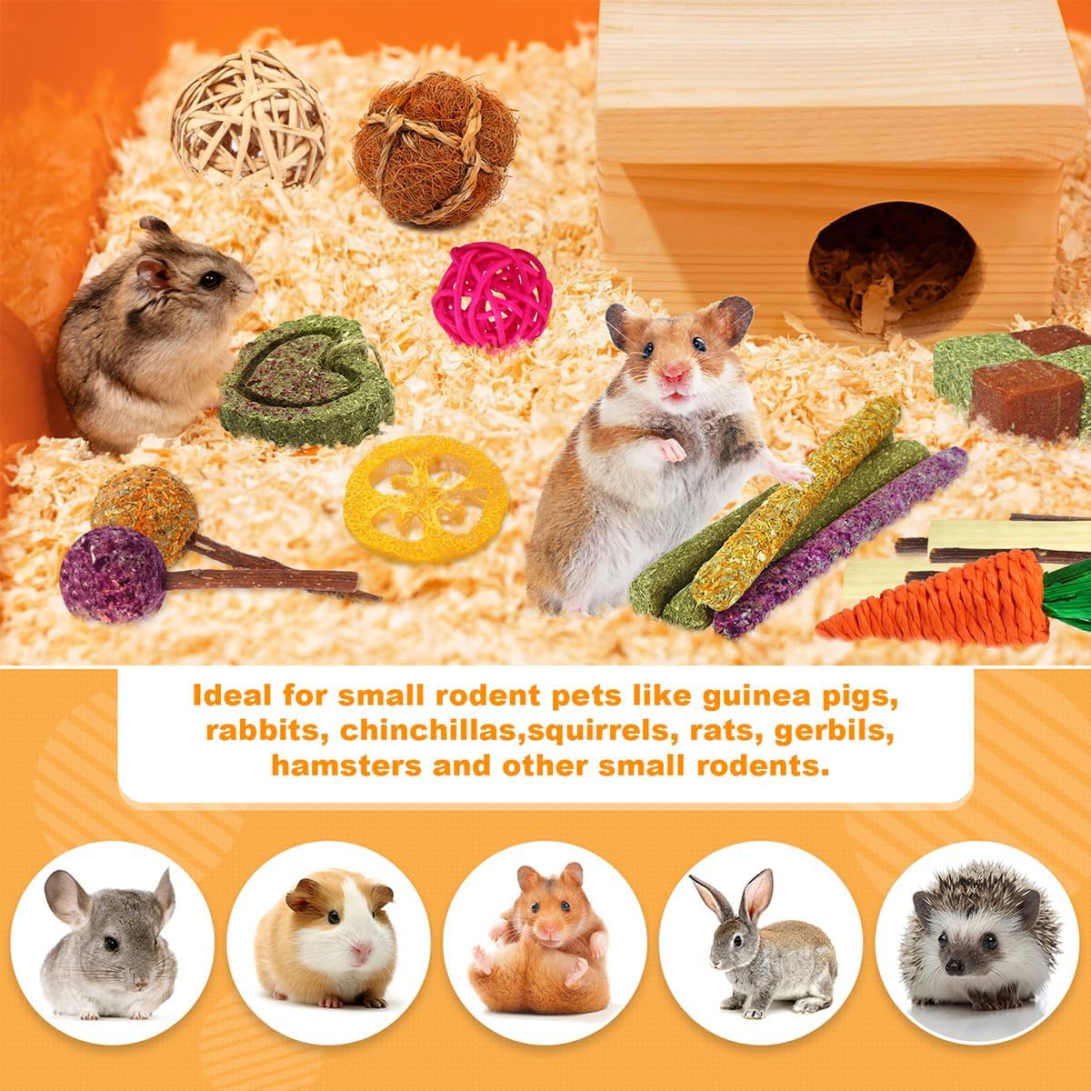 YIXUND Rabbit & Guinea Pig Toys - 27 Pcs - image 4