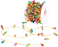 FOIMAS mini dollhouse fake Christmas string lights with colorful plastic bulbs