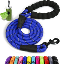 Taglory Rope Dog Leash for Medium Large Dogs - 3/8" x 5 FT (0~20 lbs.) / Navyblue