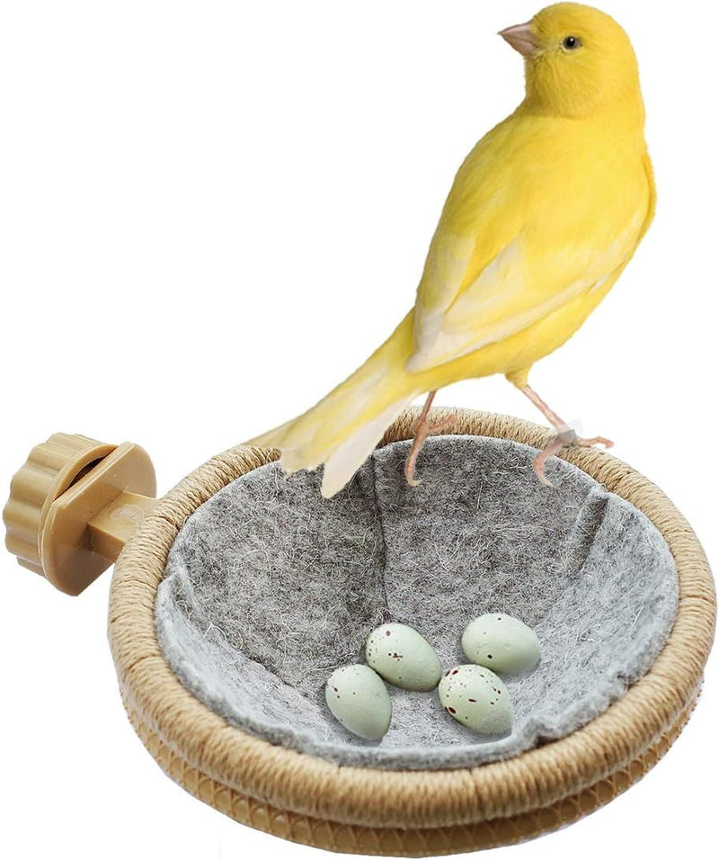 Bird Nest Canary Finch Parrot Nest with Felt（4.5 inches） – Essentials for Birds