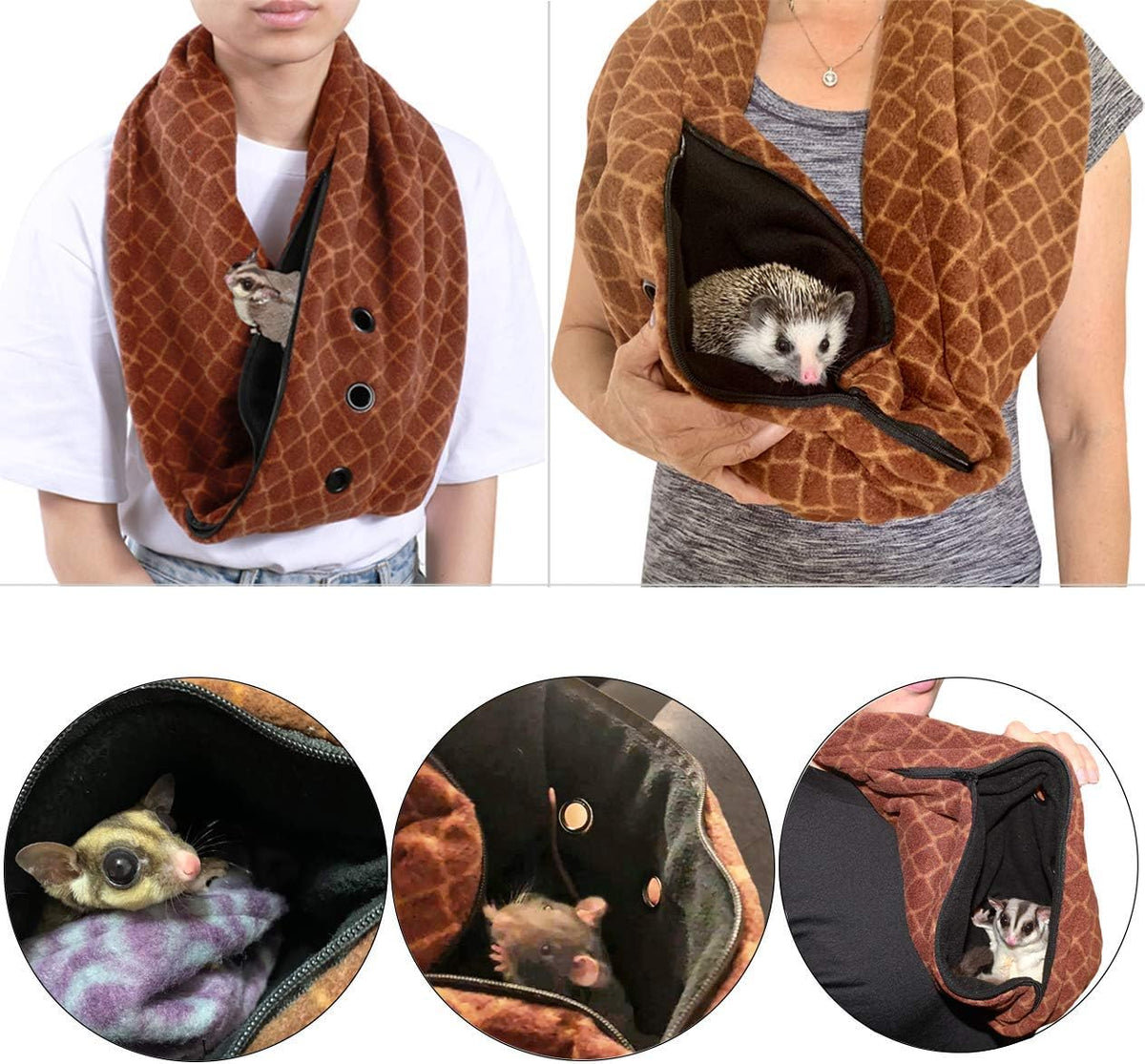Pet Bonding Scarf, Carry Bonding Pouch, for Chinchillas - image 3