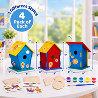 Neliblu [12 Pack] DIY Bird House Kits for Kids - image 3