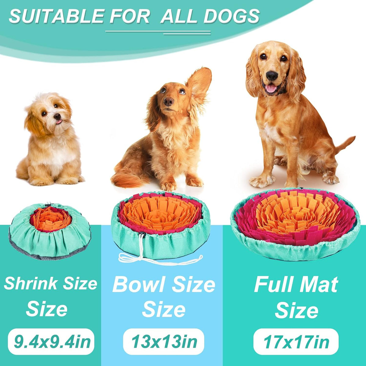 Vivifying Snuffle Mat for Dogs - Rose Red Orange - image 4