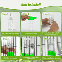 2 Pack Automatic Bird Cage Water Dispenser - Green / 2PCS Water Dispenser - image 3