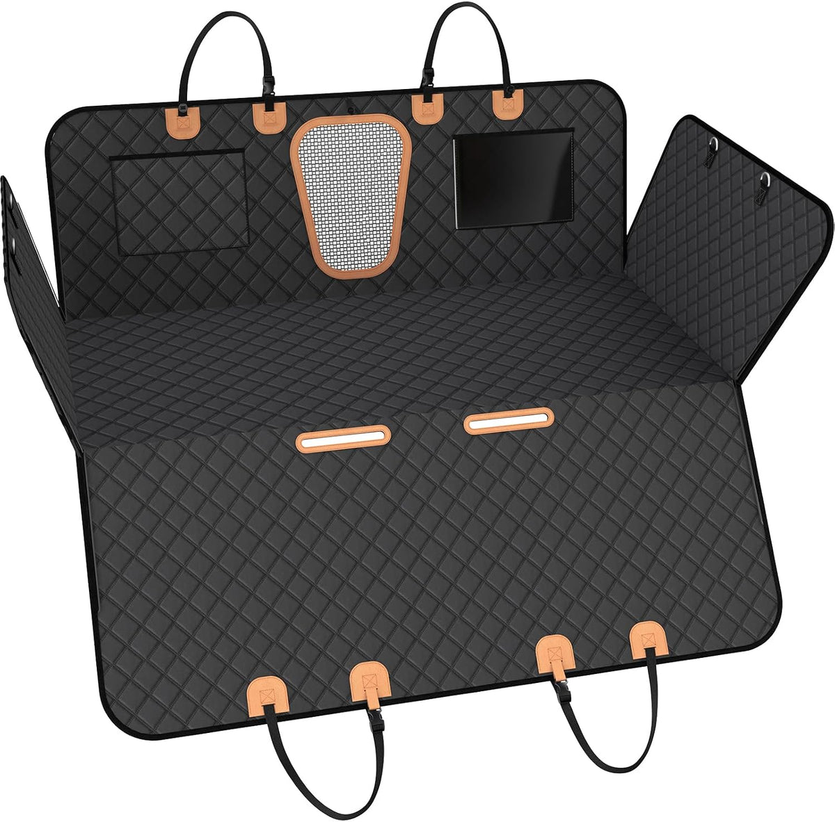 A-Pce 600D Heavy Duty Dog Car Seat Cover for Back Seat - Black / X Large
