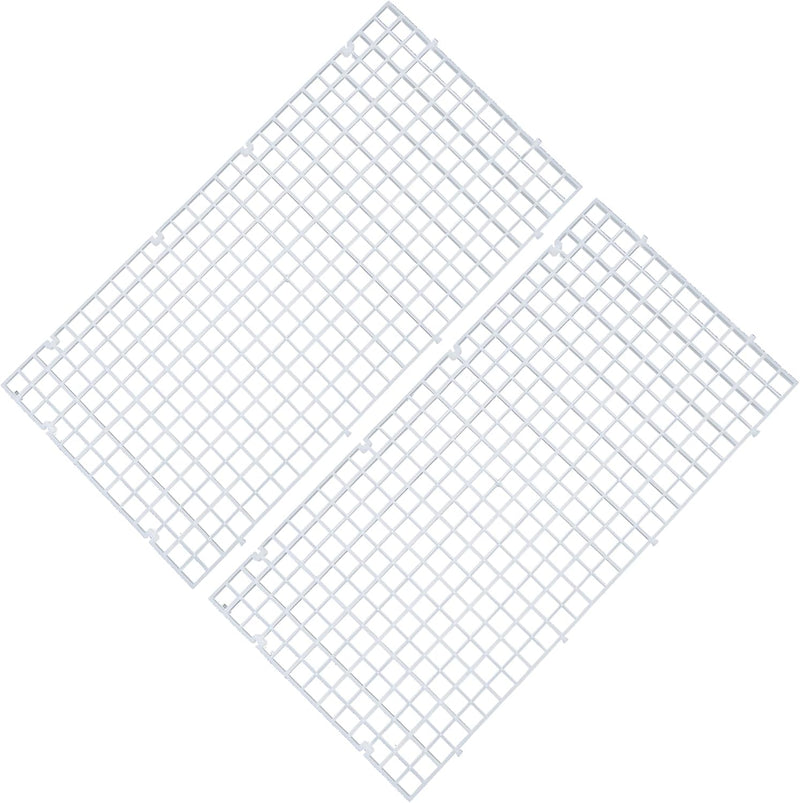 Aquarium Plastic Grid Divider Tray Egg Crate - 2 Pcs S