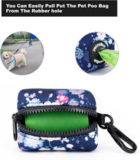 Petmolico Dog Poop Bag Holder Dispenser 2 Pack, Pink Rose – Essentials for Dogs - Dark Blue & White - image 2
