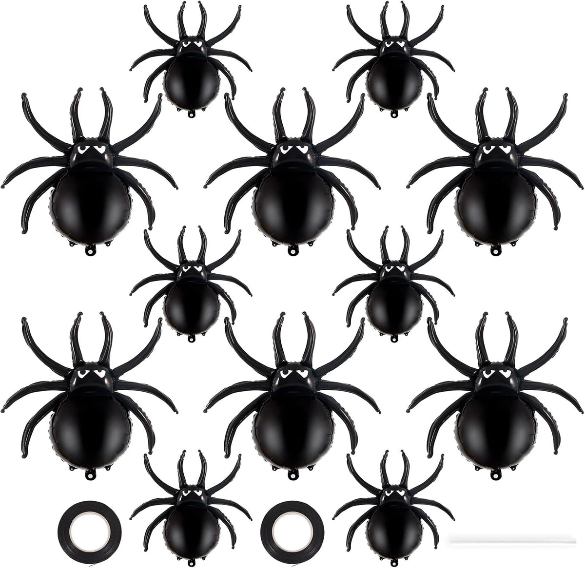 YOTHORN 6 pack black 33 inch spider foil balloons for Halloween - view 3