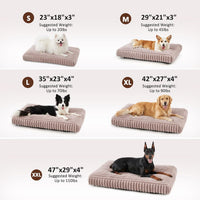 FURTIME Dog Beds Large Sized Dog, Washable Dog Bed for Crate - Pink / L(35"x23"x4") - image 2