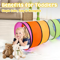Kids Play Tunnel for Toddlers - Two Rainbow Tunnels - image 2