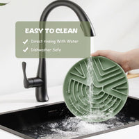Lesipee Slow Feeder Dog Bowl for Large & Small Pets - Grey Green - image 4