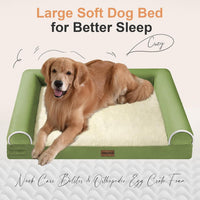 Orthopedic Dog Bed for Large Dogs - Grass Green / 53.0"L x 42.0"W x 6.5"Th - image 2