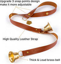 Leather Dog Door Bells for Potty Training - One Dog Bell / Brown/Leather - image 3