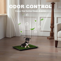 HQ4US Dog Grass Pad with Tray Odor Control Grass Pee Pad for Dog - S(No Grate) - 23" x 16" for Dog＜19'' Length - image 2