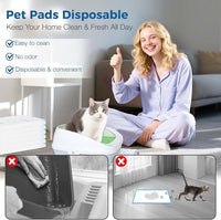 Cat Pads 50 ct Super Absorbent Pet Pee Pads Compatible with Tidy Cats Breeze Litter System 16.9x11.4 Inch Litter Pad for Litter Box