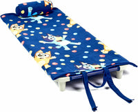 ROLLEE POLLEE Nap Sac Roll Up Napping Blanket with Attached Pillow - Hooray Bluey