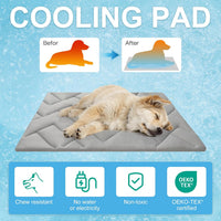 BEAUTYZOO Cooling Mat for Large Dogs, Self-Cooling - Grey_zigzag / 48.0"L x 28.0"W x 1.0"Th(L) - image 2