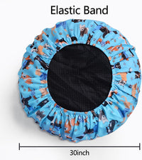 Round Dog Bed Cover Washable Elastic Edged 30×9.8 Inch – Essentials for Dogs - 30*30*9.8 Inch / Blue Dog - image 4
