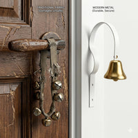 GoldTiger Fixed Metal Dog Doorbell for Potty Training - 2Pack White - image 4