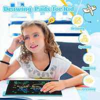 EooCoo Kids LCD Writing Tablet, Stocking Stuffers for Toddler - 12”pink&blue - image 2