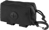 OneTigris Doggy Poop Bag Holder Zipper Dog Waste Bag Pouch Leash - Black