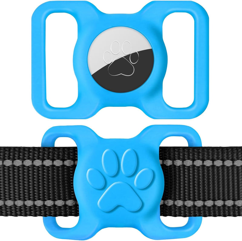 Dynmeow Cat Collar Holder for Cats and Small Puppy Dogs - Large(1 Pack) / Blue