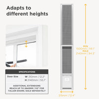 Hakuna Pets V2 Patio Pet Door Screen Insert Panel for Sliding Doors - Medium / White - image 4
