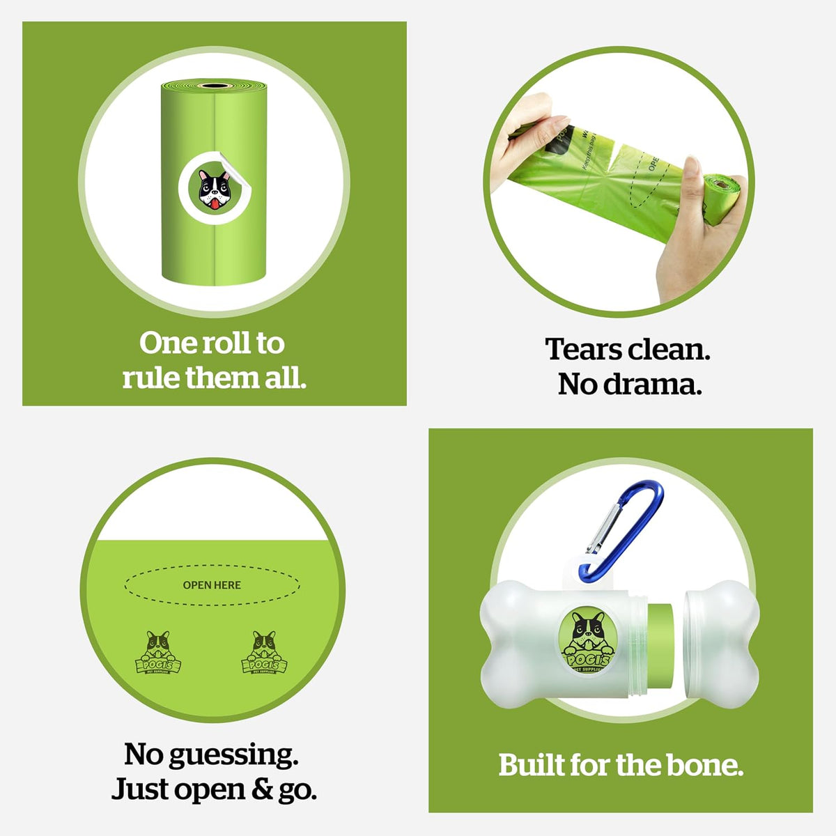 Pogi's Compostable Dog Poop Bags, Leak-Proof, 18 Rolls - 480 Count (Pack of 1) / Unscented - image 4