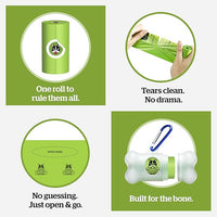 Pogi's Compostable Poop Bags – Leak-Proof, Extra-Large, Made with Plants – 18 Rolls (270 Bags)