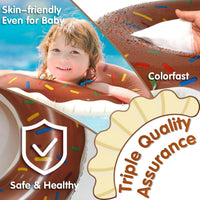 DMAR Donut Pool Float, Donut Tube & Ring for Beach & Pool - 41in Chocolate Brown - image 4