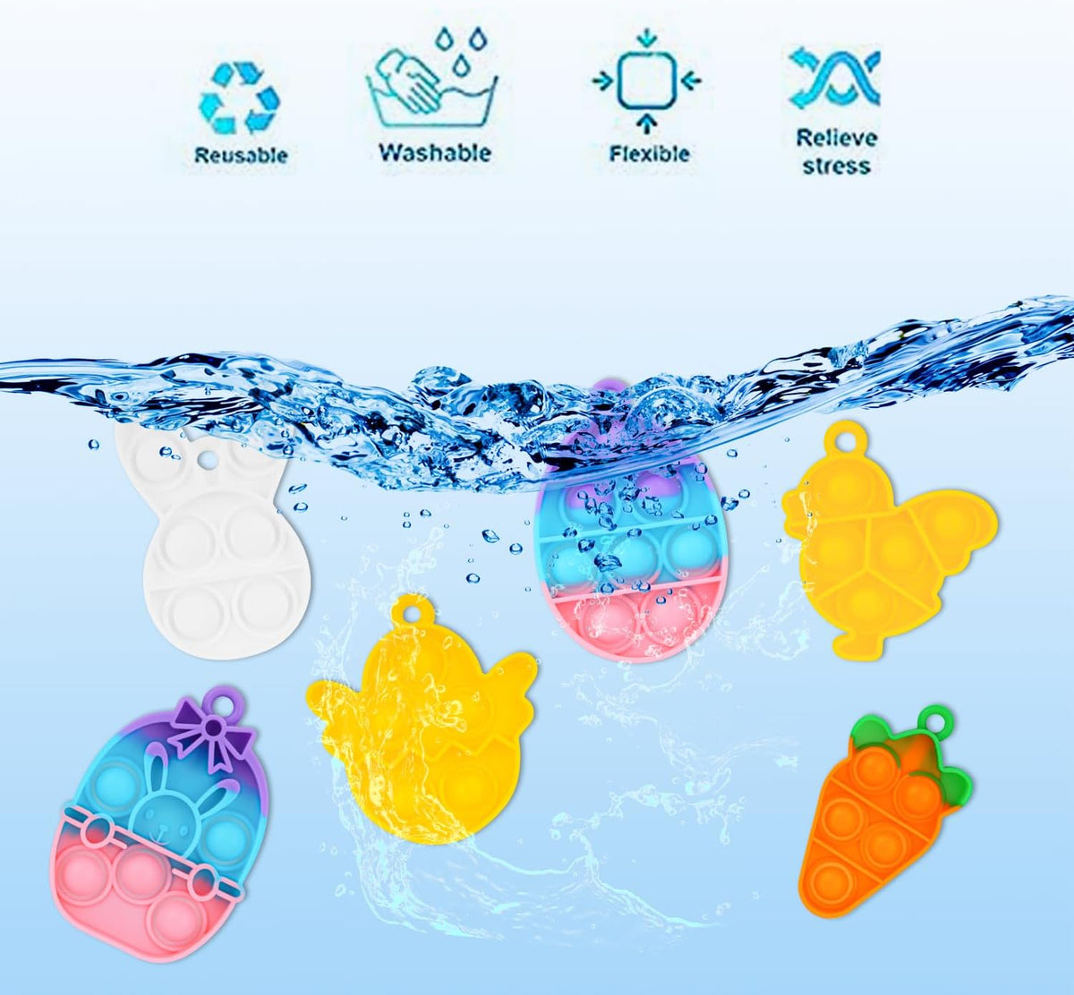 Halloween Mini Pop Bubble Fidget Toy - 24pcs-easter - image 3