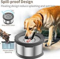 8L Dog Water Bowl 270oz Super Large Capacity No Spill Water Bowl for Dogs Stainless Steel Dog Bowls for Large Dogs No Splash Dog Water Bowl with Anti-Slip Mat for Messy Drinkers