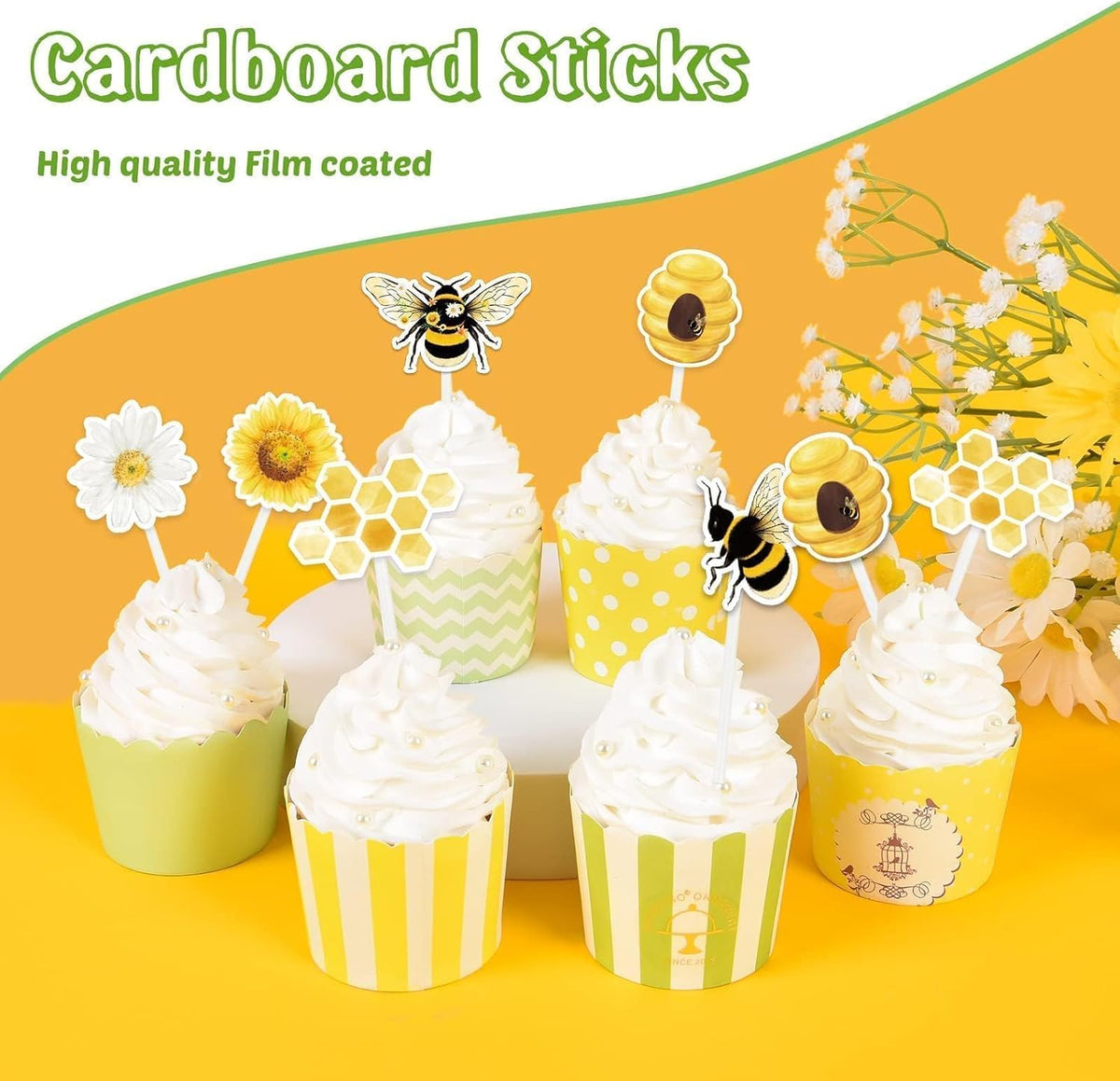 WERNNSAI 36 farm cupcake toppers with cow, pig, sheep, horse and house designs - view 35