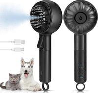 Cat Steam Brush 3 in 1 Pet Hair Grooming Brush with Steam and Release - Black