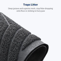 Cat Litter Box Mat, Kitty Premium PVC Pad, Durable Trapping Rug - 47x36 Inch (Pack of 1) / #04 Grey - image 4