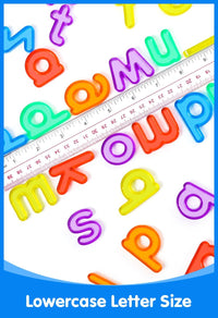 Odoorgames 78 translucent lowercase letters in 6 colors glowing on a light table - view 12