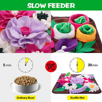 Snuffle Mat for Dogs,Dog Feeding Mat Sniff Mat Interactive Dog Puzzle Mat for Training and Stress - coffee - image 4