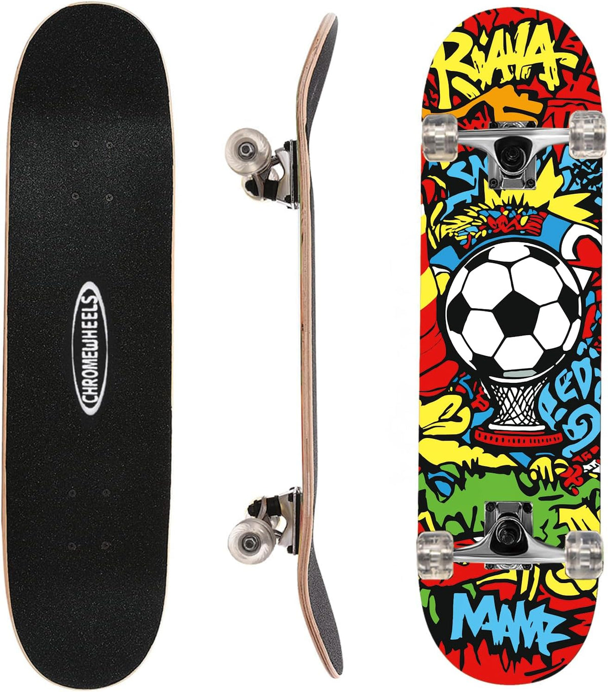 ChromeWheels 31 inch Skateboard Double Kick Skate Board Cruiser - #03